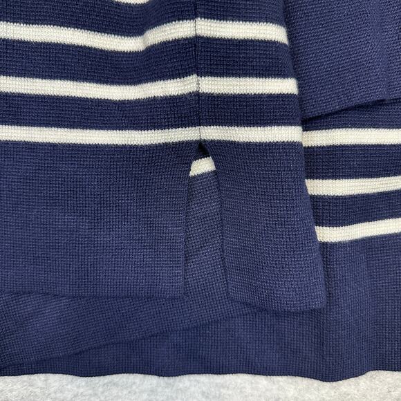 Cyrus Knitted Top WMN XL Navy White Stripe Pullover Long Sleeve Stretch Collared - Picture 5 of 7